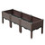 47" X 16" Dark Brown Heavy Duty Plastic Rectangular Self Watering Raised Garden Bed