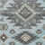 3' X 5' Teal Blue And Charcoal Tribal Washable Indoor Outdoor Area Rug