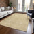 3' X 5' Gold And Ivory Geometric Washable Indoor Outdoor Area Rug Transitional Style - Gold, Ivory Color