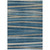 5' X 8' Denim Blue And Gray Striped Washable Indoor Outdoor Area Rug - 608219298845