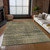 3' X 5' Brown Beige And Taupe Striped Washable Indoor Outdoor Area Rug
