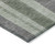 3' X 5' Green And Gray Striped Washable Indoor Outdoor Area Rug - Green, Gray