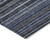 5' X 8' Denim Blue And Gray Striped Washable Indoor Outdoor Area Rug