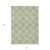 3' X 5' Green Beige And Ivory Geometric Washable Indoor Outdoor Area Rug