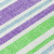 3' X 5' Green Purple and Blue Striped Washable Non Skid Indoor Outdoor Area Rug