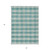 5' X 8' Teal Blue And Ivory Plaid Washable Indoor Outdoor Area Rug