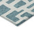 3' X 5' Teal Blue And Ivory Abstract Washable Indoor Outdoor Area Rug Transitional Style - Teal Blue, Ivory Color