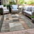3' X 5' Brown Ivory And Gray Geometric Washable Indoor Outdoor Area Rug