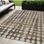 5' X 8' Brown And Beige Abstract Washable Indoor Outdoor Area Rug Transitional Style - Brown, Beige Color