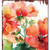 36" White Red And Green Geranium Solid Wood Porch Sign