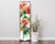 36" White Red And Green Geranium Solid Wood Porch Sign