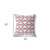 20"x20" Pink Blue White Blown Seam Broadcloth Geometric Throw Pillow
