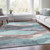 5' X 8' Teal Blue And Plum Abstract Washable Indoor Outdoor Area Rug - 880016827606
