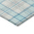5' X 8' Aqua And Gray Plaid Washable Indoor Outdoor Area Rug