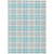 5' X 8' Aqua And Gray Plaid Washable Indoor Outdoor Area Rug
