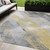5' X 8' Gold And Gray Striped Washable Indoor Outdoor Area Rug