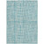 3' X 5' Teal Blue And Ivory Striped Washable Indoor Outdoor Area Rug