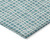 3' X 5' Teal Blue And Ivory Striped Washable Indoor Outdoor Area Rug