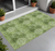 2' X 3' Olive Green Floral Medallion Washable Non Skid Indoor Outdoor Area Rug