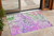 2' X 3' Purple Abstract Washable Non Skid Indoor Outdoor Area Rug