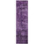 8' Runner Purple Abstract Washable Non Skid Indoor Outdoor Runner Rug - Purple
