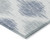 5' X 8' Sky Blue Ivory And Denim Blue Ikat Washable Indoor Outdoor Area Rug