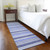 2' X 8' Blue Striped Washable Indoor Outdoor Runner Rug