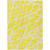 5' X 8' Yellow and White Abstract Washable Non Skid Indoor Outdoor Area Rug