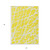5' X 8' Yellow and White Abstract Washable Non Skid Indoor Outdoor Area Rug