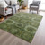 3' X 5' Artichoke Green And Beige Medallion Washable Indoor Outdoor Area Rug - Artichoke Green, Beige