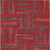 5' X 8' Red And Brown Geometric Washable Indoor Outdoor Area Rug