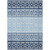 3' X 5' Blue Sky Blue And Ivory Geometric Washable Indoor Outdoor Area Rug