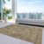 5' X 8' Fern Green Medallion Washable Indoor Outdoor Area Rug