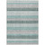 5' X 8' Teal Blue And Ivory Striped Washable Indoor Outdoor Area Rug - Teal Blue, Ivory