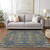 5' X 8' Blue Taupe And Beige Moroccan Washable Indoor Outdoor Area Rug