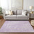 3' X 5' Purple And Ivory Geometric Washable Indoor Outdoor Area Rug