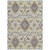5' X 8' Ivory Brown And Green Oriental Washable Indoor Outdoor Area Rug