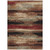5' X 8' Brown Beige And Burgundy Abstract Washable Indoor Outdoor Area Rug