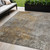 5' X 8' Gray Silver And Charcoal Abstract Washable Indoor Outdoor Area Rug