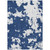 3' X 5' Navy Blue And Ivory Abstract Washable Indoor Outdoor Area Rug Transitional Style - Navy Blue, Ivory Color