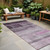 8' Purple Ombre Washable Indoor Outdoor Runner Rug