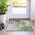 2' X 3' Green Abstract Washable Non Skid Indoor Outdoor Area Rug Transitional Style - Green Color