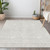 3' X 5' Ivory And Gray Abstract Washable Indoor Outdoor Area Rug - Ivory, Gray