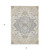 5' X 8' Beige Ivory And Gray Oriental Washable Indoor Outdoor Area Rug