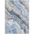 3' X 5' Blue And Silver Abstract Washable Indoor Outdoor Area Rug