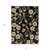 5' X 8' Black And Gold Floral Washable Indoor Outdoor Area Rug