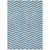 3' X 5' Teal Blue And Ivory Chevron Washable Indoor Outdoor Area Rug