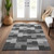 5' X 8' Gray Silver And Charcoal Geometric Washable Indoor Outdoor Area Rug