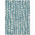 5' X 8' Teal Blue And Ivory Abstract Washable Indoor Outdoor Area Rug Transitional Style - Teal Blue, Ivory Color