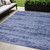 5' X 7' Denim Blue And Navy Blue Abstract Indoor Outdoor Area Rug